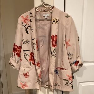 Pink floral blazer
